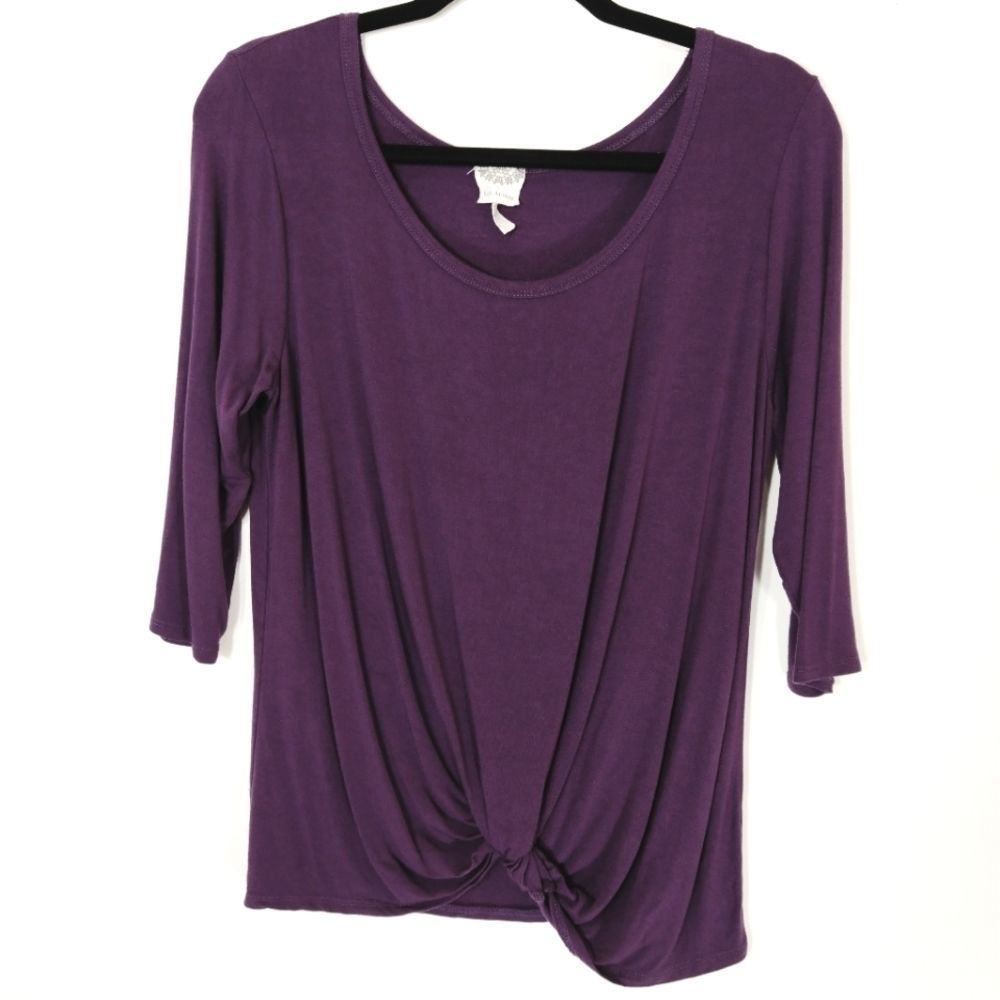 Late August Chic Girly Ruffled Purple shirt Top M